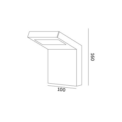 LED Kültéri fali lámpa INDUO K LED/10W/230V 4000K IP54