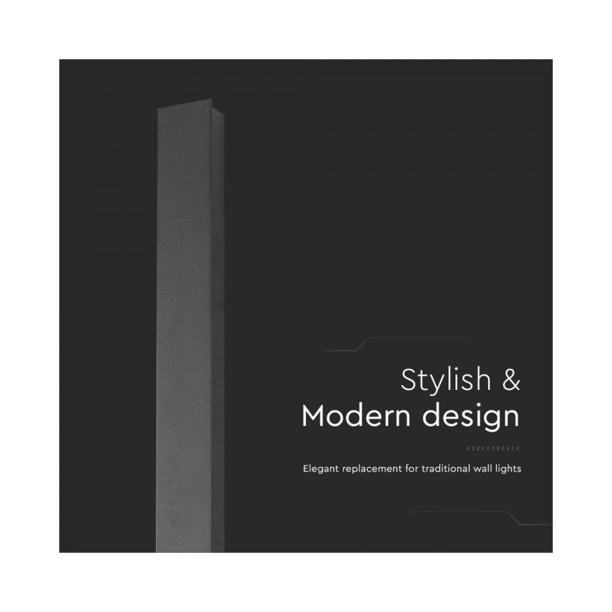 LED Kültéri fali lámpa LED/10W/230V 3000K IP65 fekete