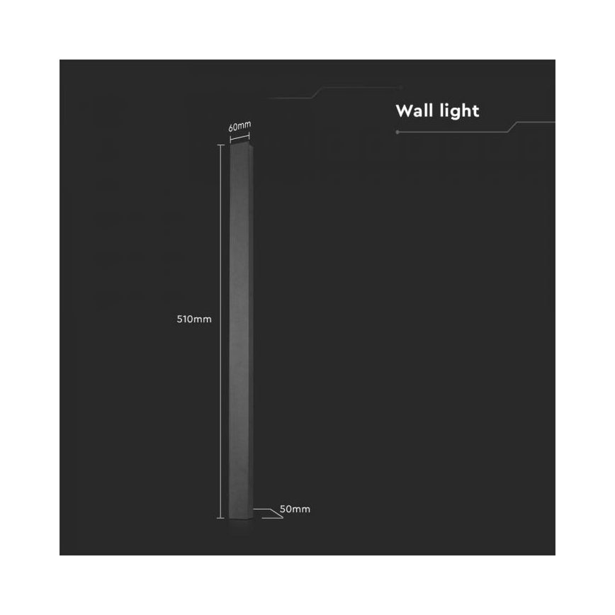 LED Kültéri fali lámpa LED/10W/230V 3000K IP65 fekete