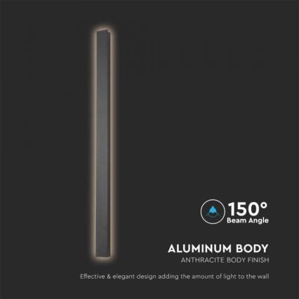 LED kültéri fali lámpa LED/10W/230V 4000K IP65 51 cm antracit