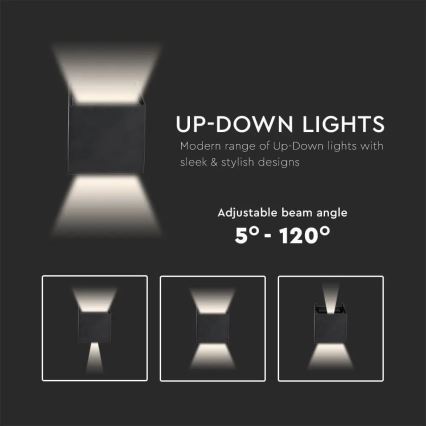 LED Kültéri fali lámpa LED/11W/230V 3000K IP65 fekete