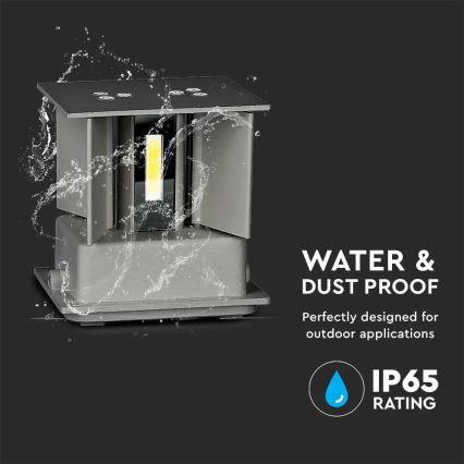 LED Kültéri fali lámpa LED/11W/230V 3000K IP65 szürke