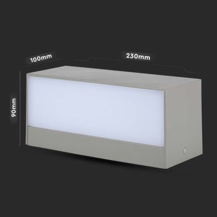 LED Kültéri fali lámpa LED/12W/230V 3000K IP65