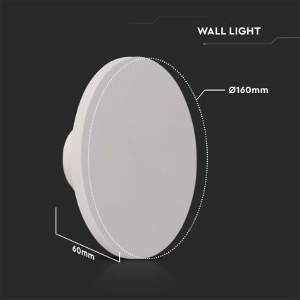 LED Kültéri fali lámpa LED/12W/230V 4000K IP65 fehér