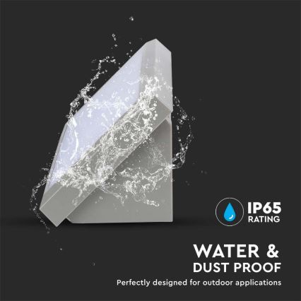 LED Kültéri fali lámpa LED/12W/230V 6400K IP65 szürke