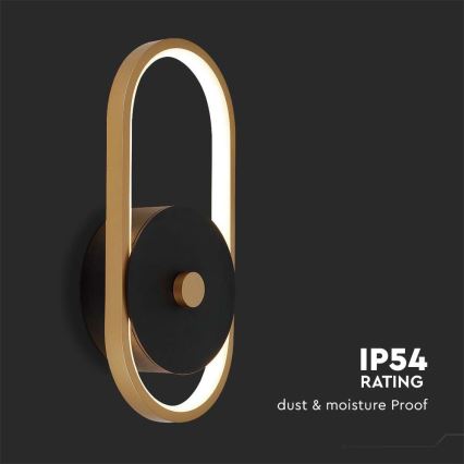 LED Kültéri fali lámpa LED/15W/230V IP54 3000K réz