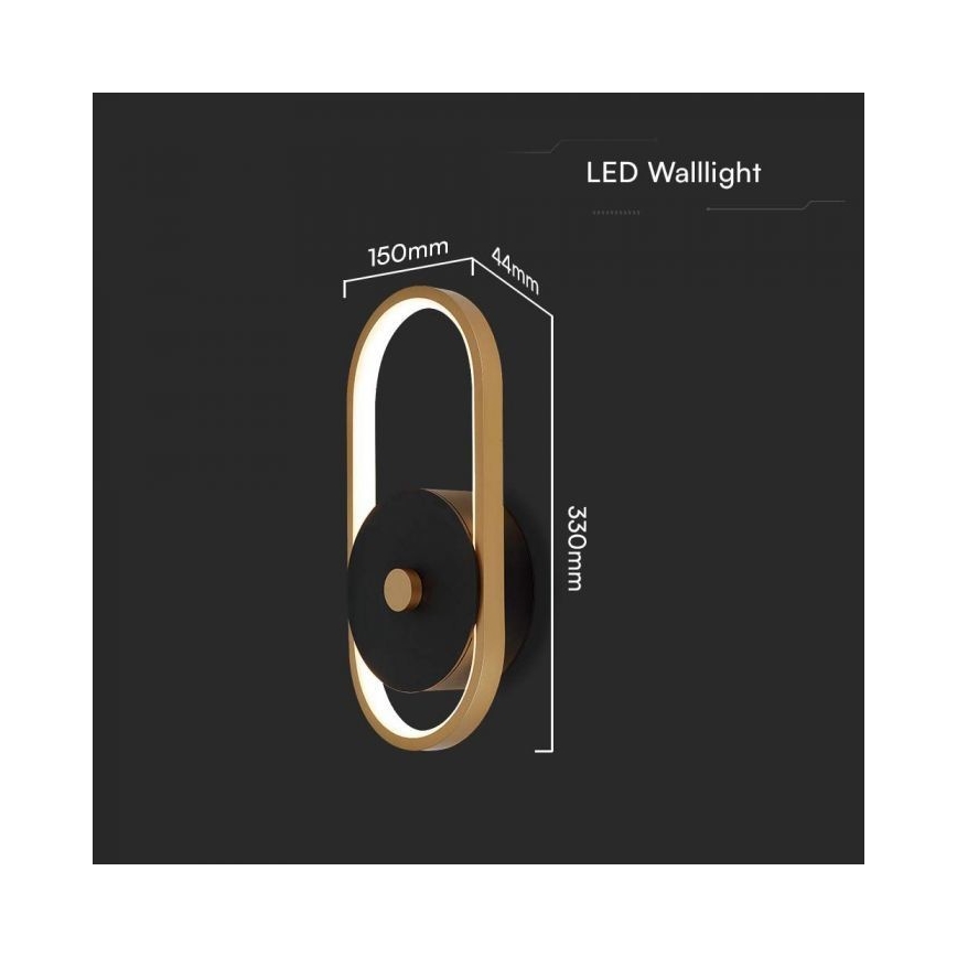 LED Kültéri fali lámpa LED/15W/230V IP54 4000K réz