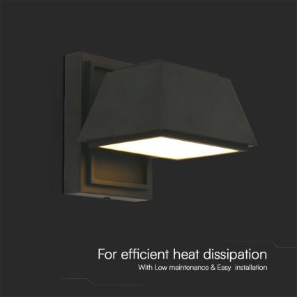LED Kültéri fali lámpa LED/15W/230V IP65 3000K fekete