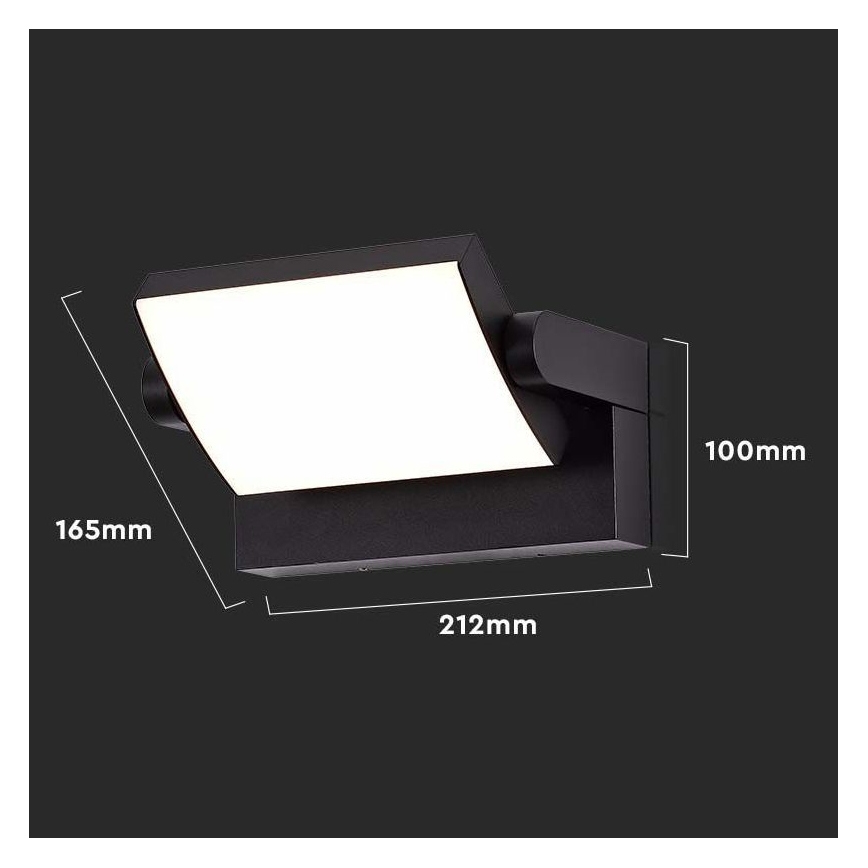 LED Kültéri fali lámpa LED/17W/230V 3000K IP65 fekete