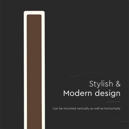 LED Kültéri fali lámpa LED/17W/230V 4000K IP65 barna