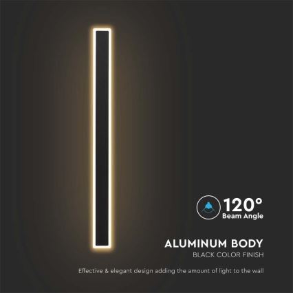 LED Kültéri fali lámpa LED/17W/230V 4000K IP65 fekete