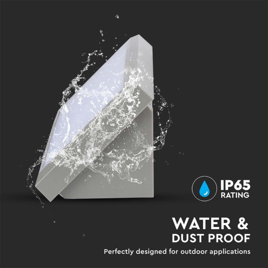 LED Kültéri fali lámpa LED/20W/230V 3000K IP65 szürke