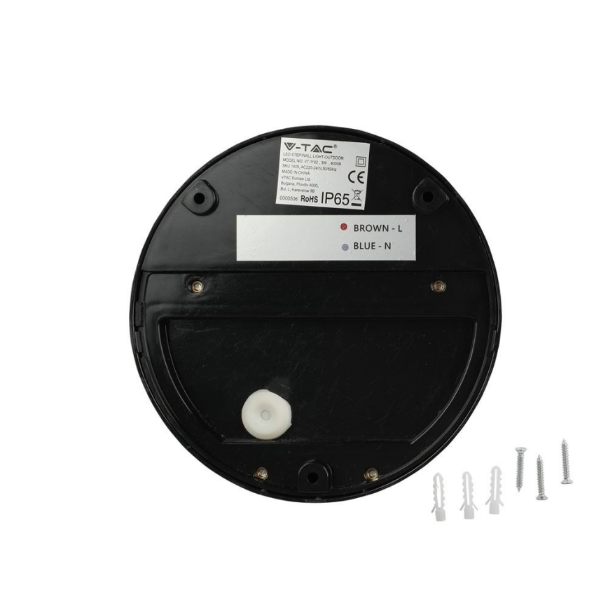 LED Kültéri fali lámpa LED/3W/230V 4000K IP65 fekete