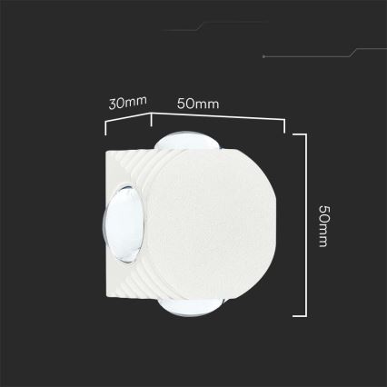 LED Kültéri fali lámpa LED/4W/230V 3000K IP54 fehér