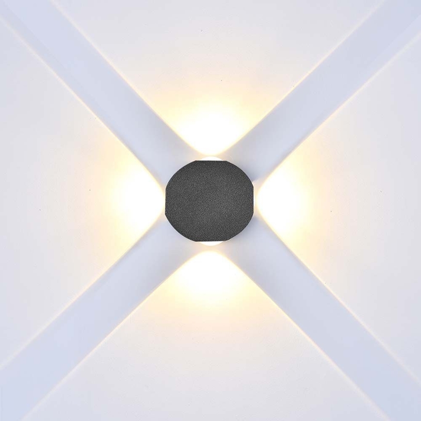 LED Kültéri fali lámpa LED/4W/230V 4000K IP54 fekete