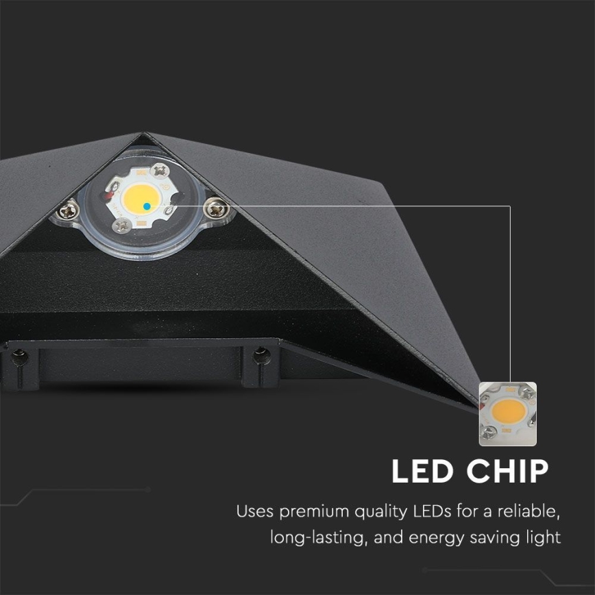 LED Kültéri fali lámpa LED/5W/230V 3000K IP65 fekete