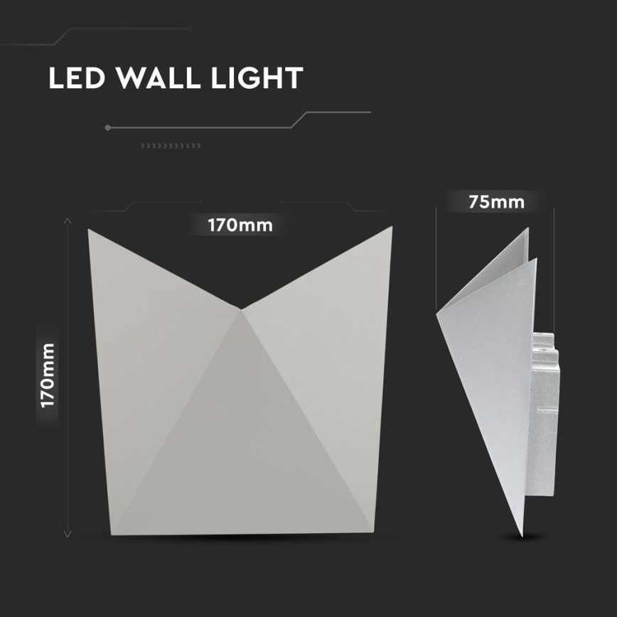 LED Kültéri fali lámpa LED/5W/230V 3000K IP65 szürke