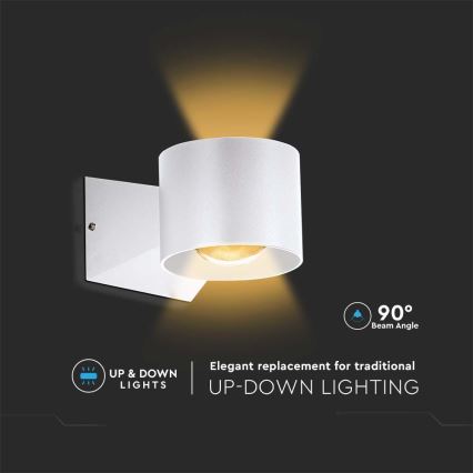 LED Kültéri fali lámpa LED/5W/230V 4000K IP65 fehér