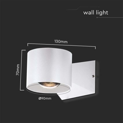 LED Kültéri fali lámpa LED/5W/230V 4000K IP65 fehér