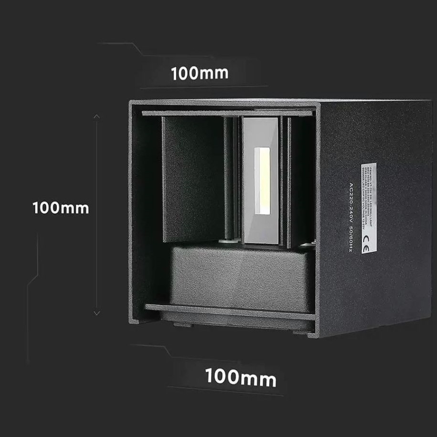 LED Kültéri fali lámpa LED/5W/230V 4000K IP65 fekete