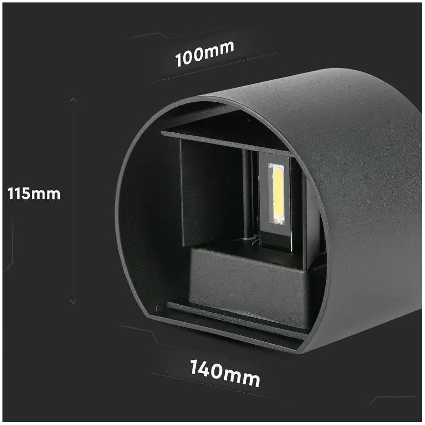 LED Kültéri fali lámpa LED/6W/230V 4000K IP65 fekete