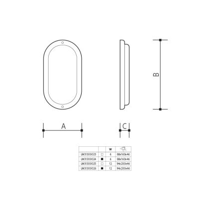 LED kültéri fali lámpa LED/6W/230V IP54 fekete