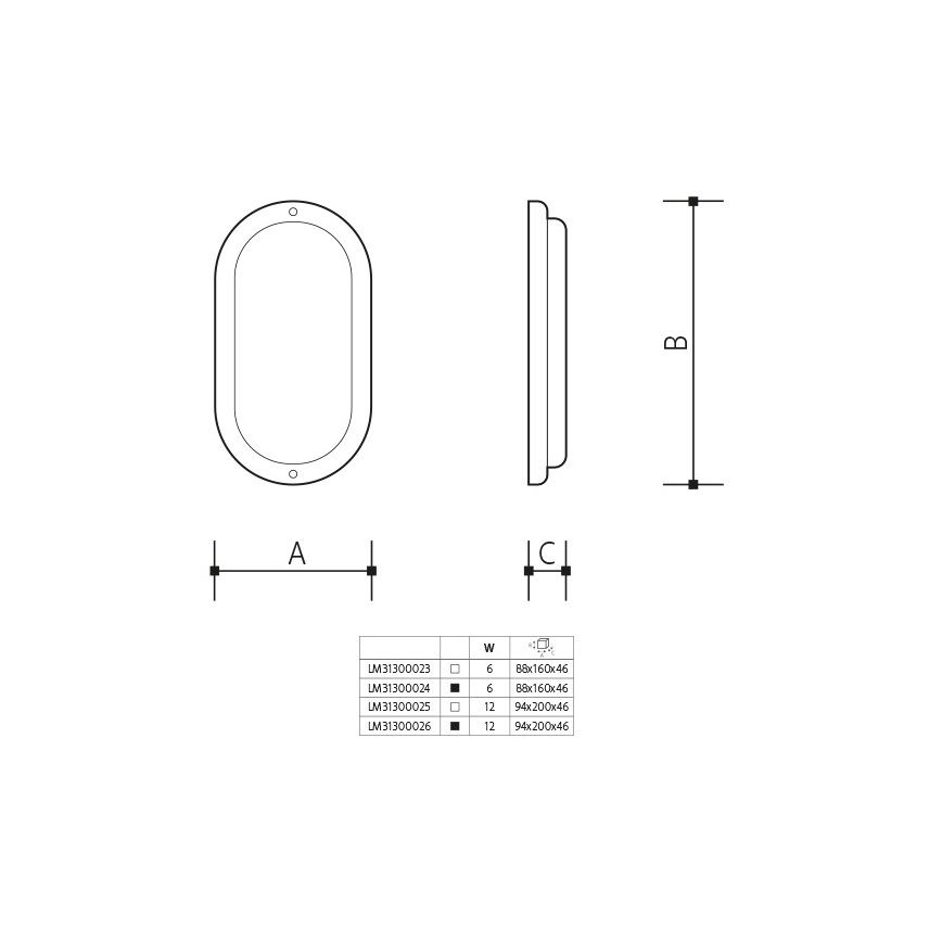 LED kültéri fali lámpa LED/6W/230V IP54 fekete