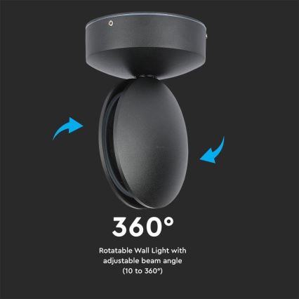 LED kültéri wall flexible lámpa LED/7W/230V 3000K IP65 fekete