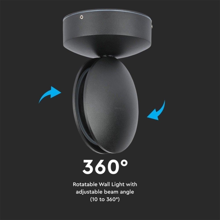 LED kültéri wall flexible lámpa LED/7W/230V 3000K IP65 fekete
