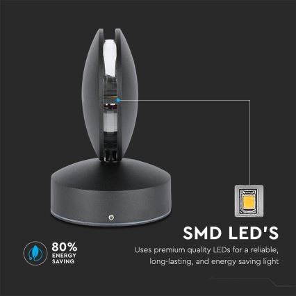 LED kültéri wall flexible lámpa LED/7W/230V 4000K IP65 fekete