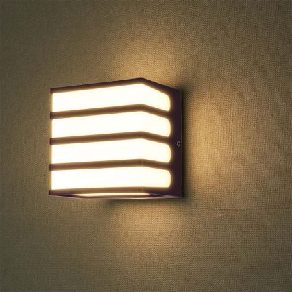 LED Kültéri fali lámpa LED/8W/230V IP65 4000K barna