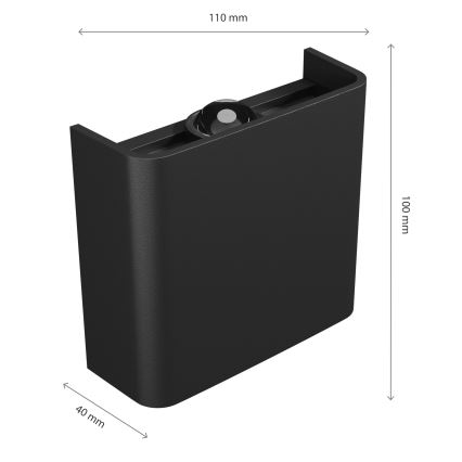 LED Kültéri fali lámpa LUNARIX LED/2W/230V 3000-6000K CRI 90 IP54 fekete