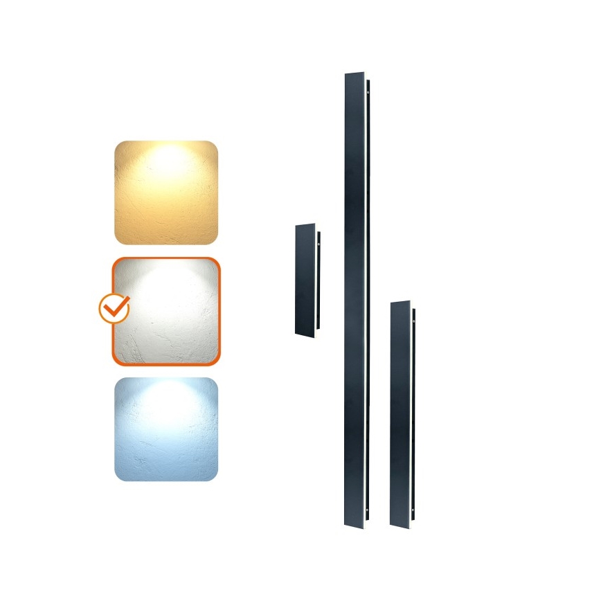 LED kültéri fali lámpa MIRANA LED/12W/230V 4000K IP44 60 cm fekete