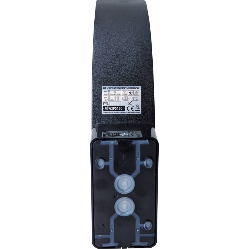 LED fényerőszabályozható kültéri fali lámpa mozgás- és alkonyérzékelővel LED/12/15/20W/230V IP65 fekete