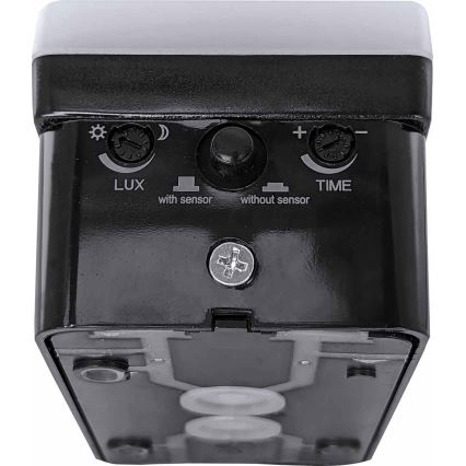 LED fényerőszabályozható kültéri fali lámpa mozgás- és alkonyérzékelővel LED/12/15/20W/230V IP65 fekete