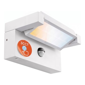 LED kültéri fali lámpa mozgás- és alkonyérzékelővel LED/25W/230V 3000/4000/6500K IP54 fehér
