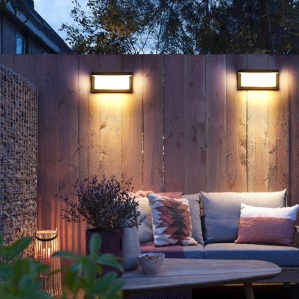 LED Kültéri fali lámpa NEELY 1xE27/9W/230V 3000K IP54 antracit