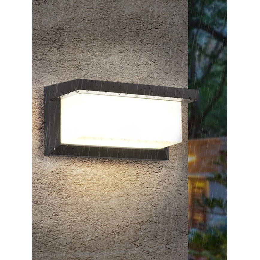 LED Kültéri fali lámpa NEELY 1xE27/9W/230V 3000K IP54 antracit