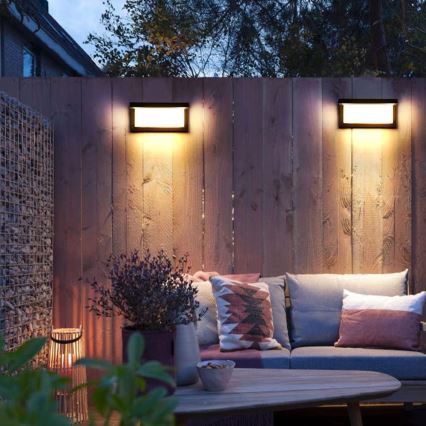 LED Kültéri fali lámpa NEELY 1xE27/9W/230V 4000K IP54 fekete