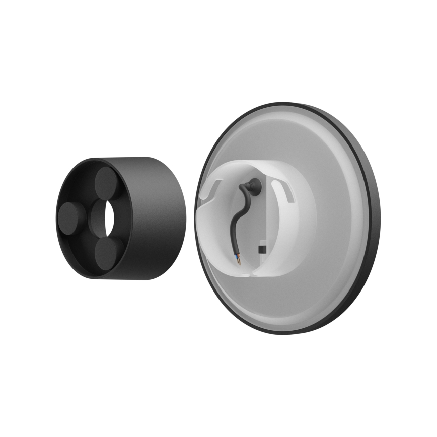 LED Kültéri fali lámpa PIATTA LED/18W/230V 3000/4000/6000K átm. 25 cm IP44 fekete