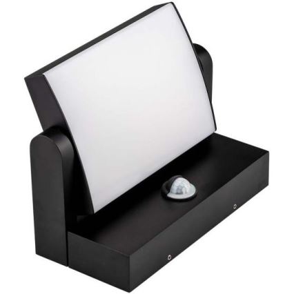 LED Kültéri fali lámpa érzékelővel LED/17W/230V 3000K IP65 fekete