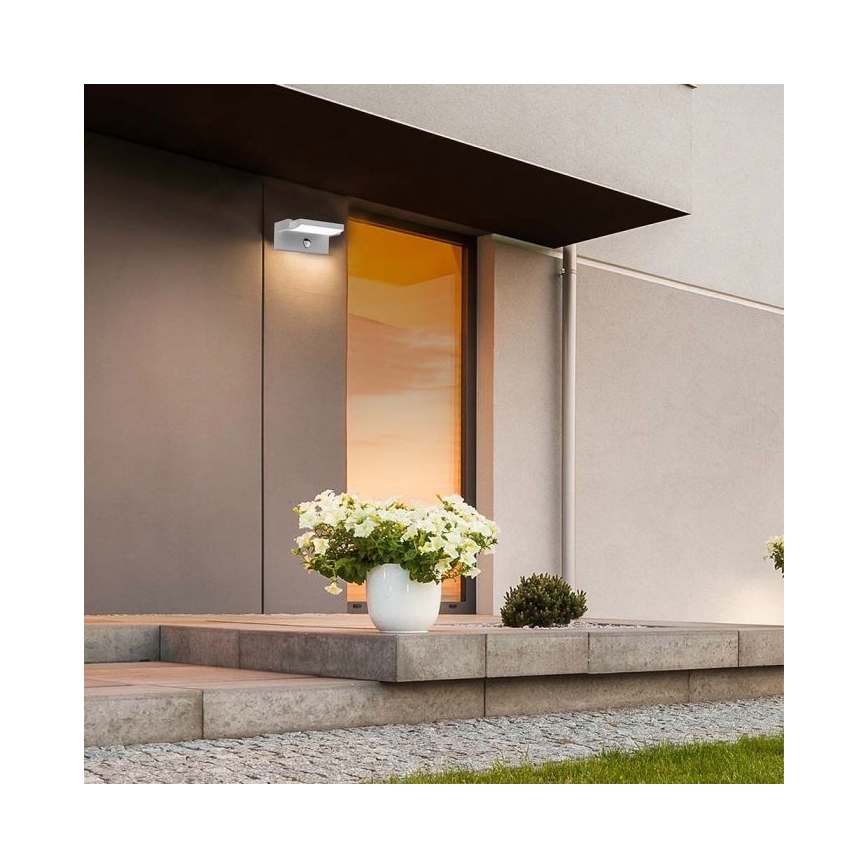 LED Kültéri fali lámpa érzékelővel LED/17W/230V 4000K IP65 fekete