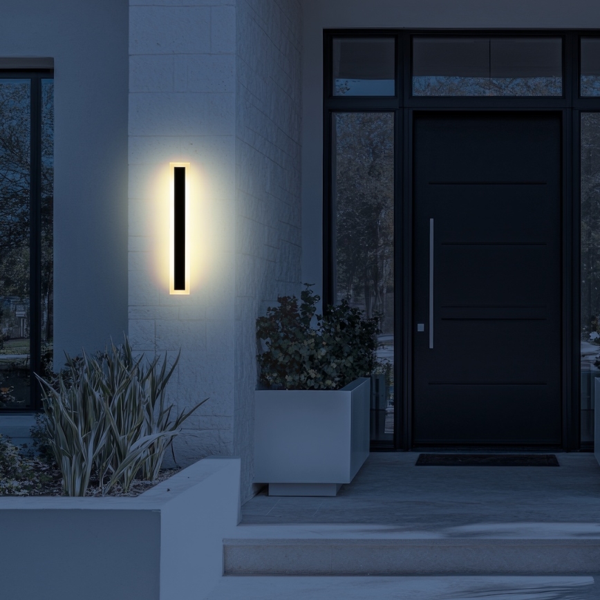 LED kültéri fali lámpa WOW LED/20W/230V 3000/4000/6500K 60 cm IP54 fekete