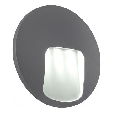 LED kültéri fali lámpatest DACU, 3W, 230V, IP54, szürke