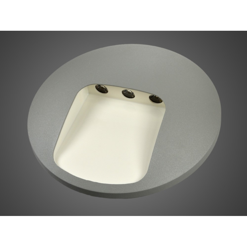 LED kültéri fali lámpatest DACU, 3W, 230V, IP54, szürke