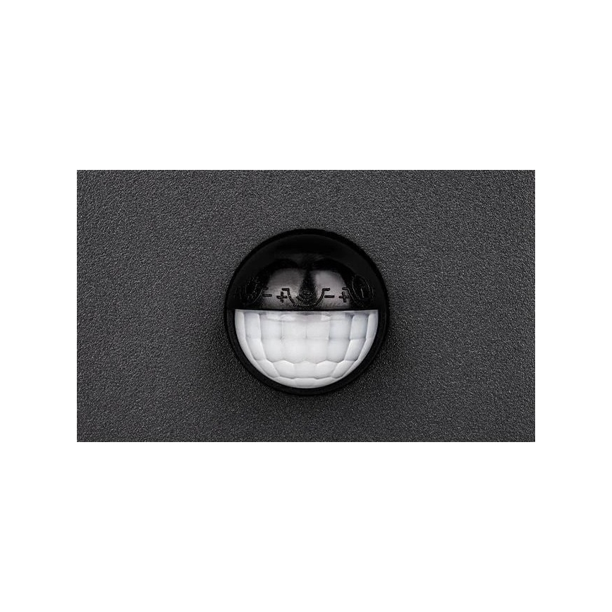 LED kültéri fali lámpatest érzékelővel LED/9W/230V 4000K IP44 fekete