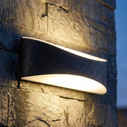 LED kültéri fali lámpatest LED/10W/230V IP65 fekete