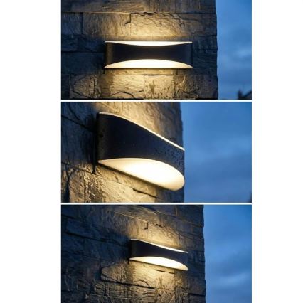 LED kültéri fali lámpatest LED/10W/230V IP65 fekete