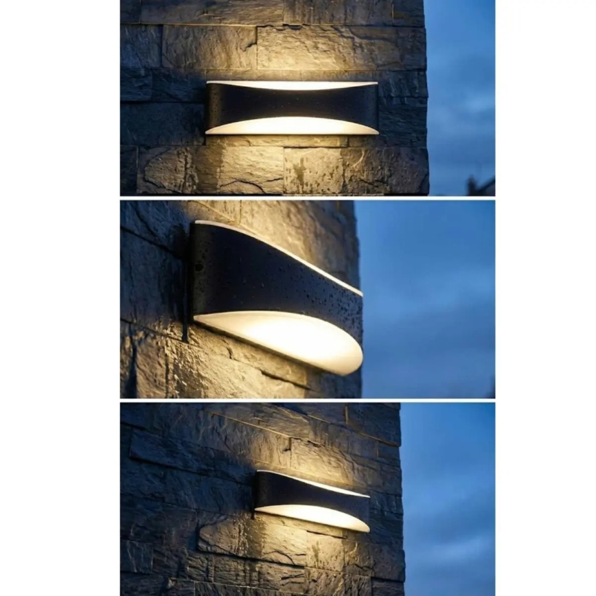 LED kültéri fali lámpatest LED/10W/230V IP65 fekete