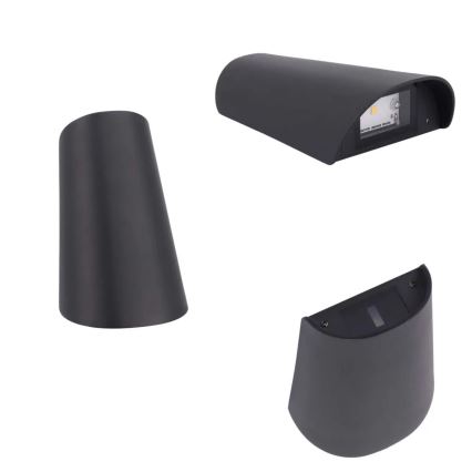 LED kültéri fali lámpatest LED/11W/230V IP65 fekete